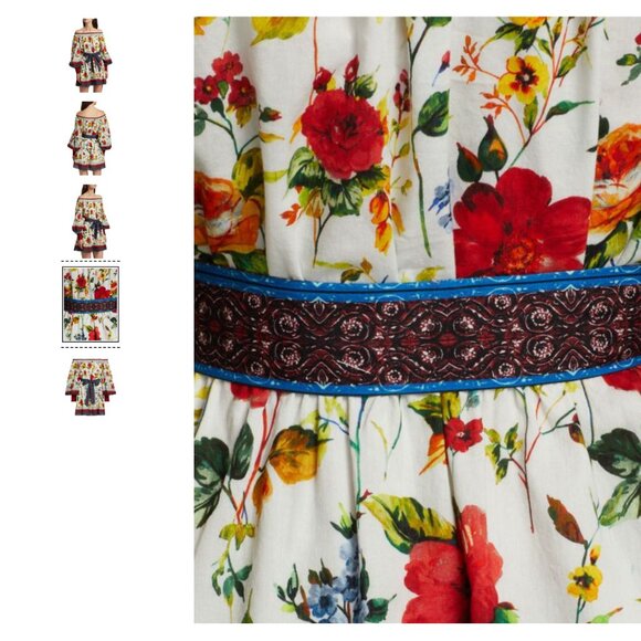 Alice + Olivia Floral Print Mini Dress Size: XS Rowen Mary Floral Fit USA Small - Picture 2 of 9